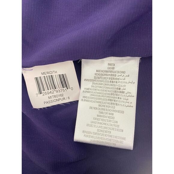 BCBGMaxazria Meredith Mini Dress Purple Midnight Holiday  Cocktail - Size 6 - Picture 6 of 10